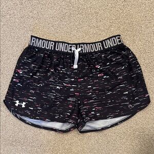 Under Armour Black and Pink Athletic Shorts